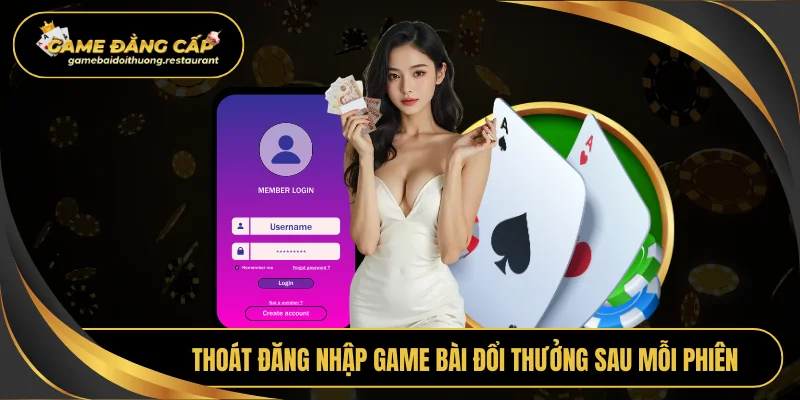 Thoát đăng nhập Game bài đổi thưởng sau mỗi phiên